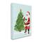 Stupell Industries Snowy Santa Claus Tree Scenery Canvas Wall Art